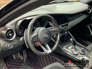 Alfa Romeo Giulia Interior Air Vent Cover Trim Kit - Carbon Fiber - Front + Rear - Set of 4 